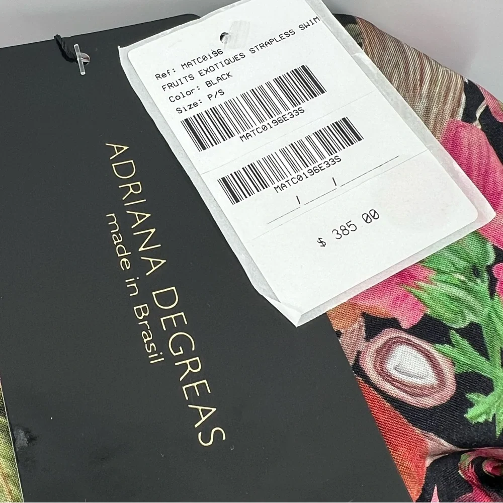 Adriana Degreas NWT Fruits Exotiques Strapless Swimsuit size Small
